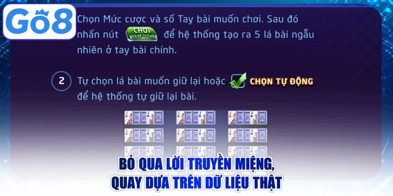 Bỏ qua lời truyền miệng, quay dựa trên dữ liệu thật