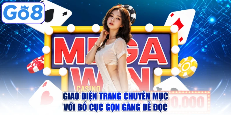 Giao diện trang chuyên mục với bố cục gọn gàng dễ đọc